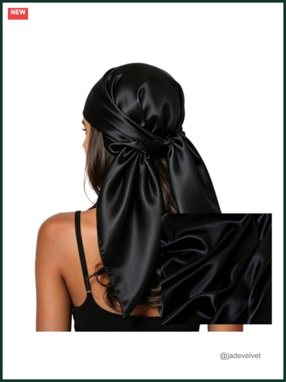 35-inch Square Satin Hair Scarf Head Wrap Sleeping Bandana for Women